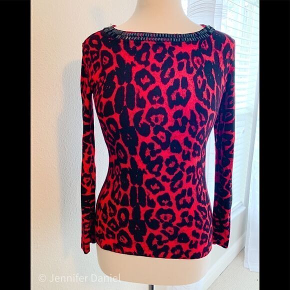 INC International Concepts Sweaters - INC animal print top